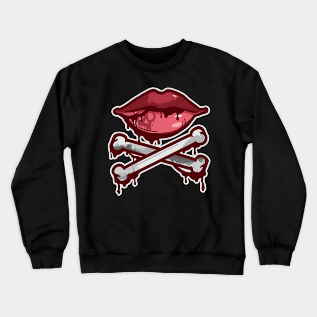 Assassin's Kiss Crewneck Sweatshirt by MistyMayhem